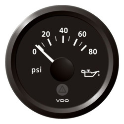A2C59514134 Veratron ViewLine Engine Oil Pressure 80PSI Black 52mm