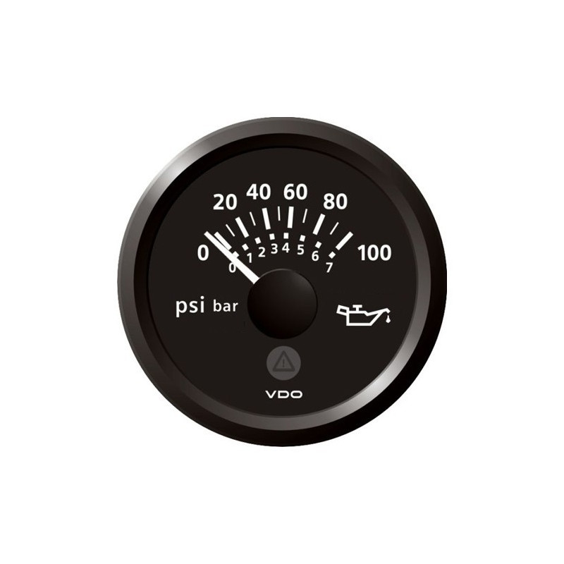 A2C59514109 Veratron ViewLine Engine Oil Pressure 100PSI Black 52mm