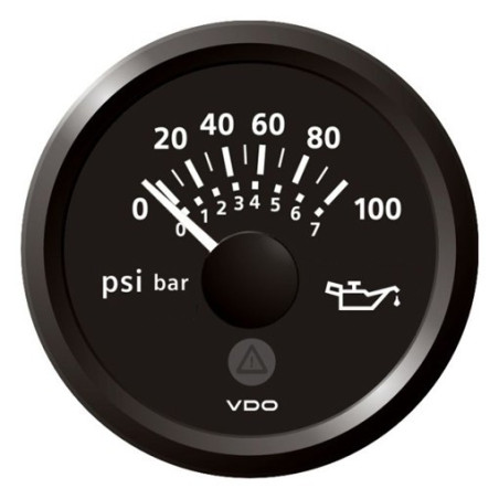 A2C59514109 Veratron ViewLine Engine Oil Pressure 100PSI Black 52mm