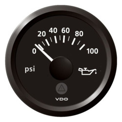 A2C59514110 Veratron ViewLine Engine Oil Pressure 100PSI Black 52mm