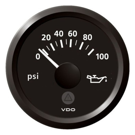A2C59514110 Veratron ViewLine Engine Oil Pressure 100PSI Black 52mm