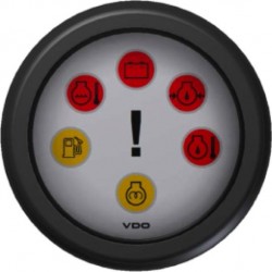 VDO ViewLine Engine warning gauge White 52 mm