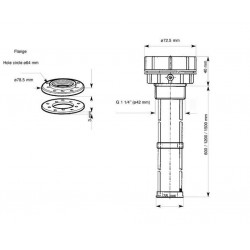 VDO Schmutzwasser Sensor 4-20 mA – 1200-1500mm