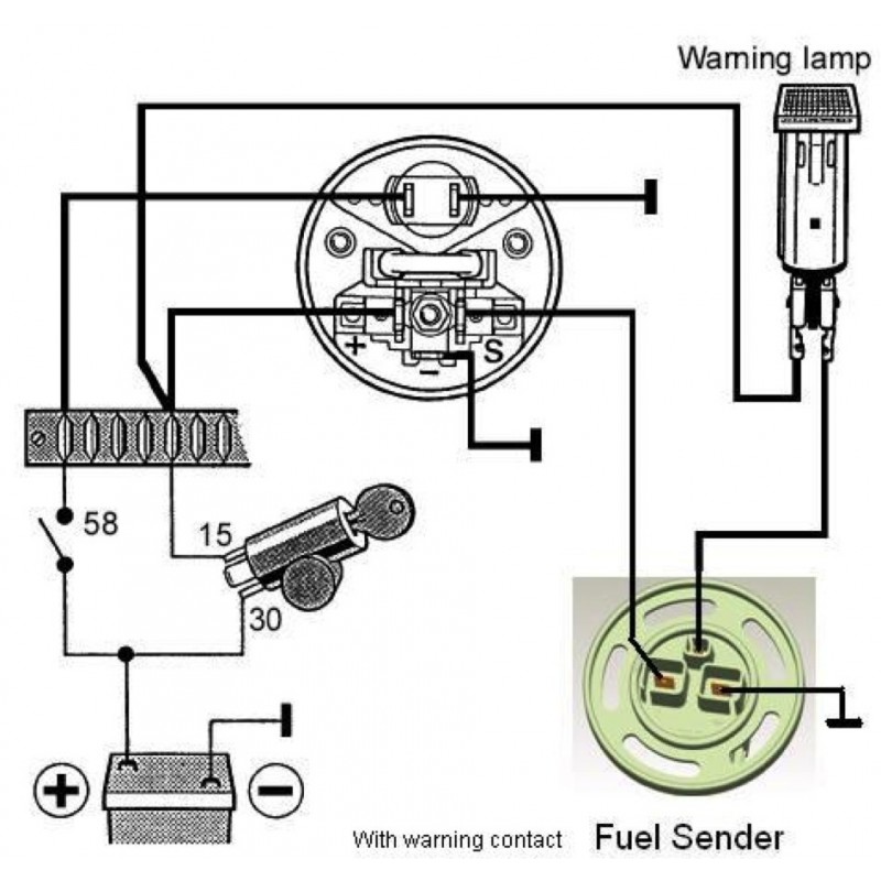 VDO ALAS1 WC Fuel lever arm sender 2-90 Ohm