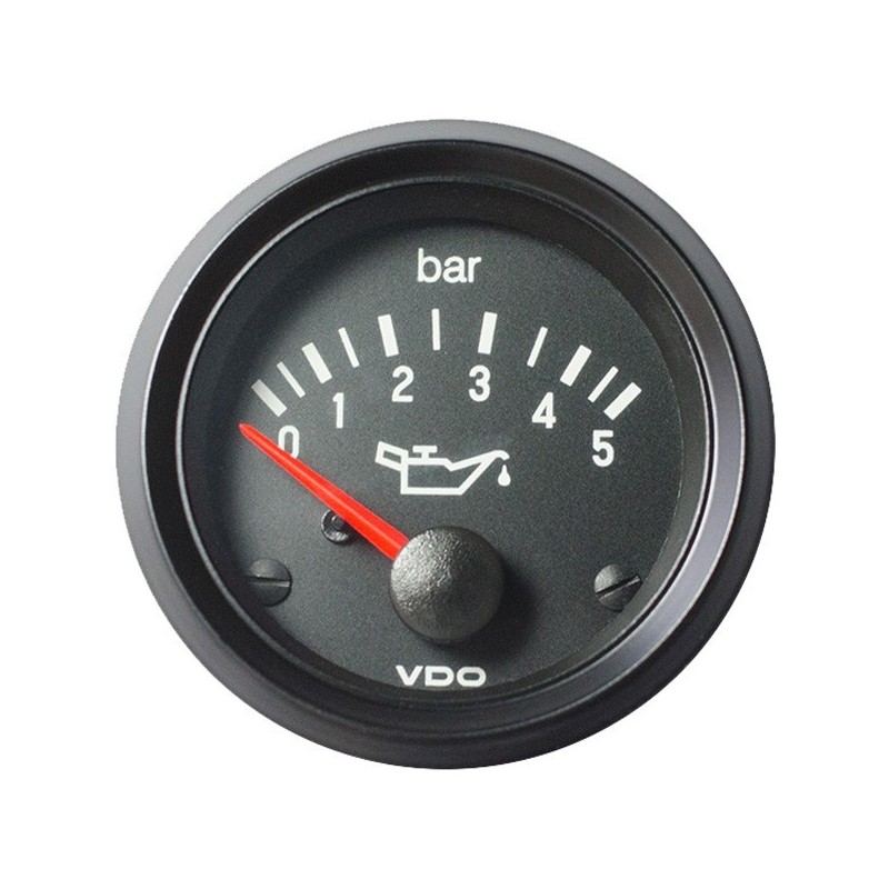 VDO Cockpit International Motoroliedruk 5Bar 52mm 12V VDO Cockpit International Motoroliedruk 5Bar 52mm 12V