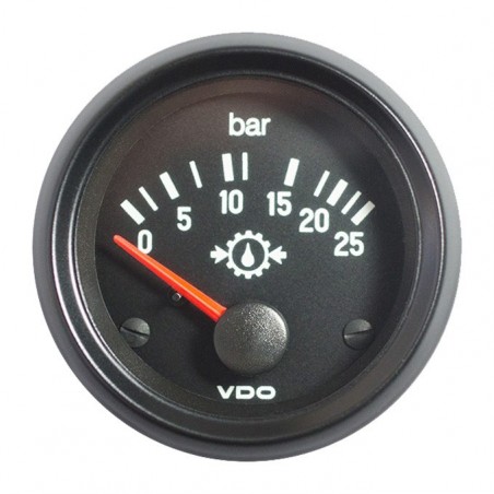 10 Stuks VDO Cockpit International Transmissie oliedruk 25Bar 52mm 24V 10 Stuks VDO Cockpit International Transmissie oliedruk 25Bar 52mm 24V