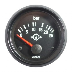 VDO Cockpit International Gear oil pressure 25Bar 52mm 24V