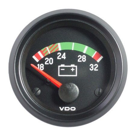 332-040-001C 10 Pieces VDO Cockpit International Voltmeter 18-32V 52mm 24V