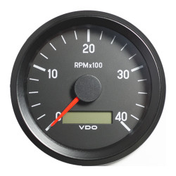 333-035-011G VDO Cockpit International Tachometer 4,000 RPM 80mm 12-24V