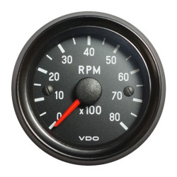 333-035-018G VDO Cockpit International Tachometer 8,000 RPM 52mm 12V