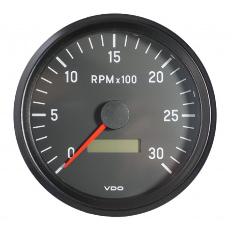 VDO Cockpit International Toerenteller 3.000 RPM 100mm 12-24V VDO Cockpit International Toerenteller 3.000 RPM 100mm 12-24V