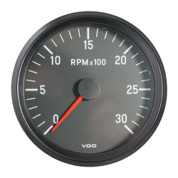 333-065-001G VDO Cockpit International Tachometer 3,000 RPM 100mm 24V