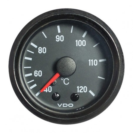 Afficheur VDO Thermomètre eau 120°C - Ø52 mm - Noir 