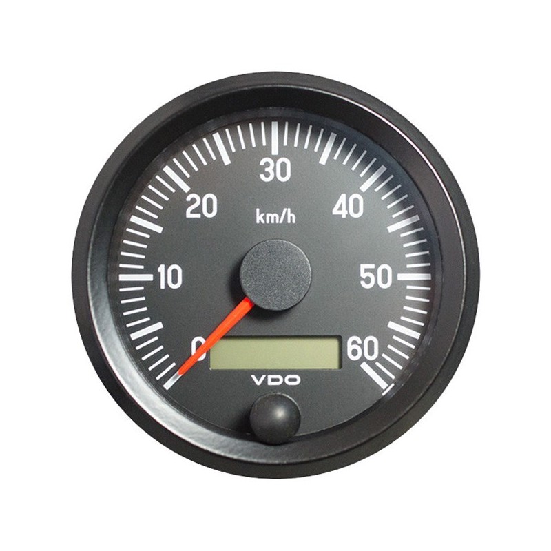 VDO Cockpit International Snelheidsmeter 60 Km/h 80mm 12-24V VDO Cockpit International Snelheidsmeter 60 Km/h 80mm 12-24V