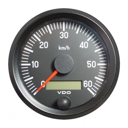 VDO Cockpit International Snelheidsmeter 60 Km/h 80mm 12-24V VDO Cockpit International Snelheidsmeter 60 Km/h 80mm 12-24V