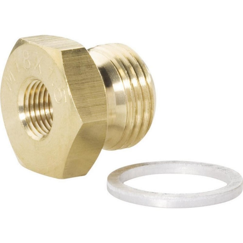 Sensor adapter 1/8" - 27 NPT Female - M18 x 1.5 Male Sensor adapter 1/8" - 27 NPT Female - M18 x 1.5 Male