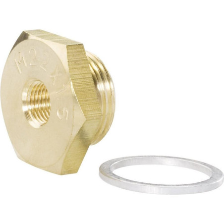 EQ-842222 Sensor adapter 1/8" - 27 NPT Female thread - M22 x 1.5 Male thread