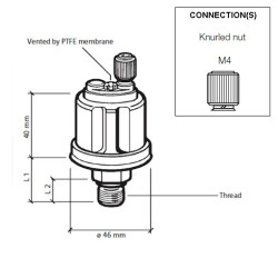 360-081-029-099C VDO Pressure sensor 0-5 Bar - M12 x 1.25