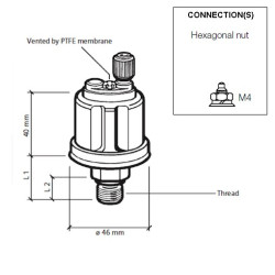 360-081-029-059C VDO Pressure Sensor 0-5 Bar - M18