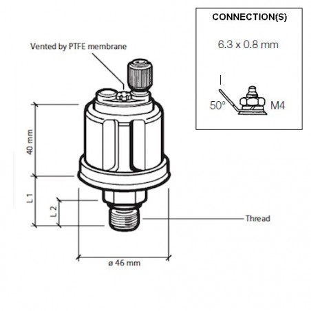 Nitrip 1/8-27 NPTF 1BAR Thread Oil Pressure Sensor Sender Unit 0-10 Bar for VDO 