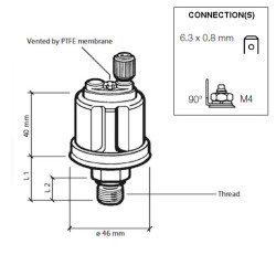 360-081-029-041C VDO Pressure Sensor 0-5 Bar - 1/8-27 NPTF
