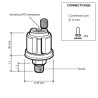 360-081-029-087C VDO Pressure Sensor 0-3 Bar - M12