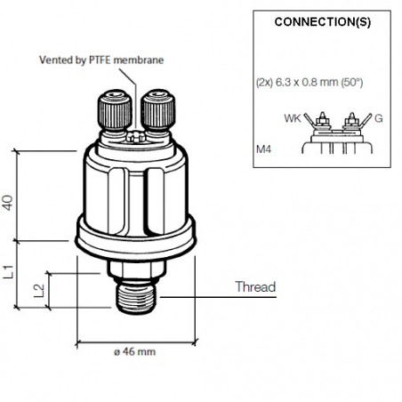 HighQuality 1/8-27 NPTF Thread Oil Pressure Sensor Sender Unit 0-10 Bar For VDO 