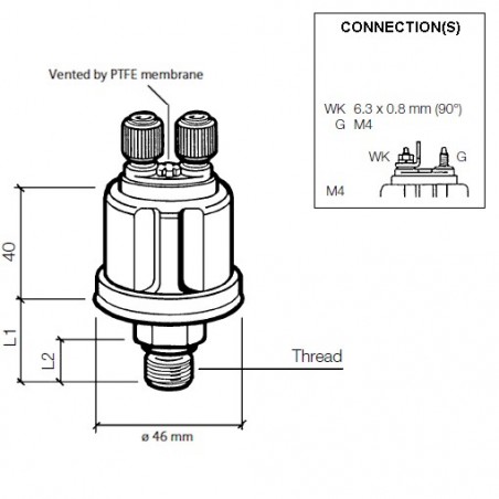 Capteurs de pression: 360-081-030-033C VDO