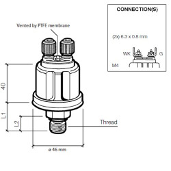 360-081-030-106C VDO Pressure Sensor 0-10 Bar - M10