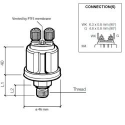 360-081-030-112C VDO Pressure Sensor 0-10 Bar - M10