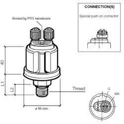 360-081-062-004A VDO Pressure Sensor 0-5 Bar - M14