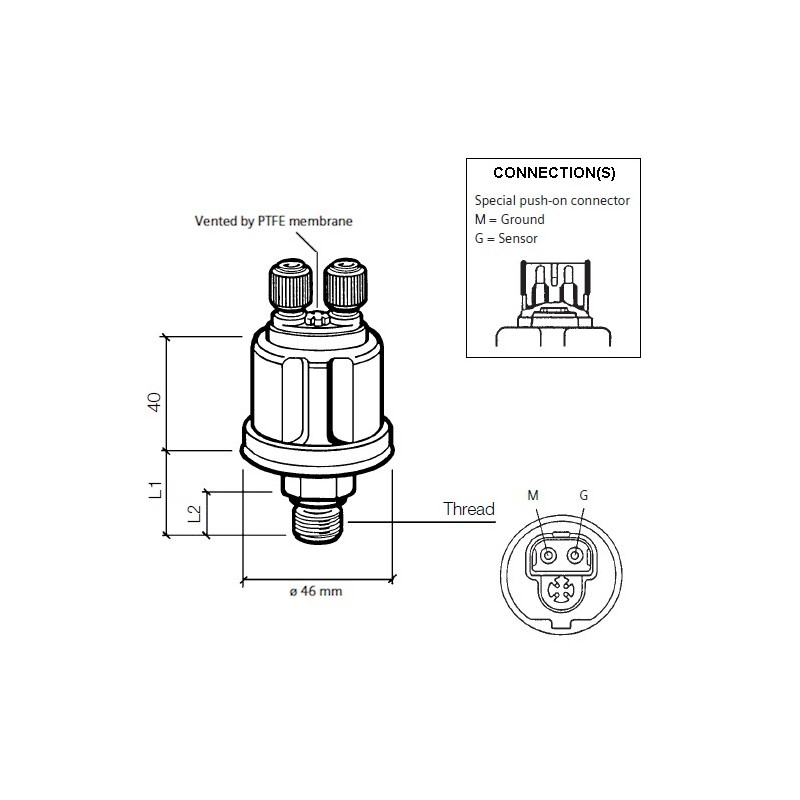 Capteurs de pression: 360-081-054-002Z VDO
