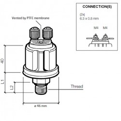 Drucksensoren mit zwei Stationen: 362-081-001-001K VDO