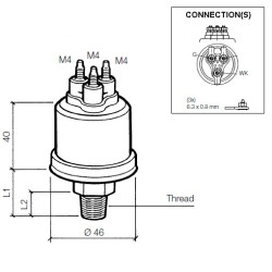 360-081-039-004C VDO Pressure Sensor 0-80 PSI – 1/8-27 NPTF