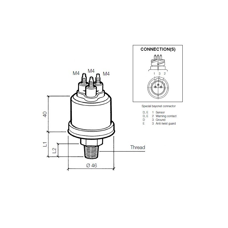 Capteurs de pression: 360-081-064-001C VDO