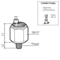 230-112-001-001C VDO Pressure switch 1.00 Bar - M10