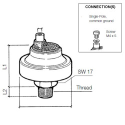 230-113-001-004C VDO Pressure Switch 0.40 Bar - M10