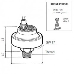 VDO Pressure switch 0.40 Bar - M10