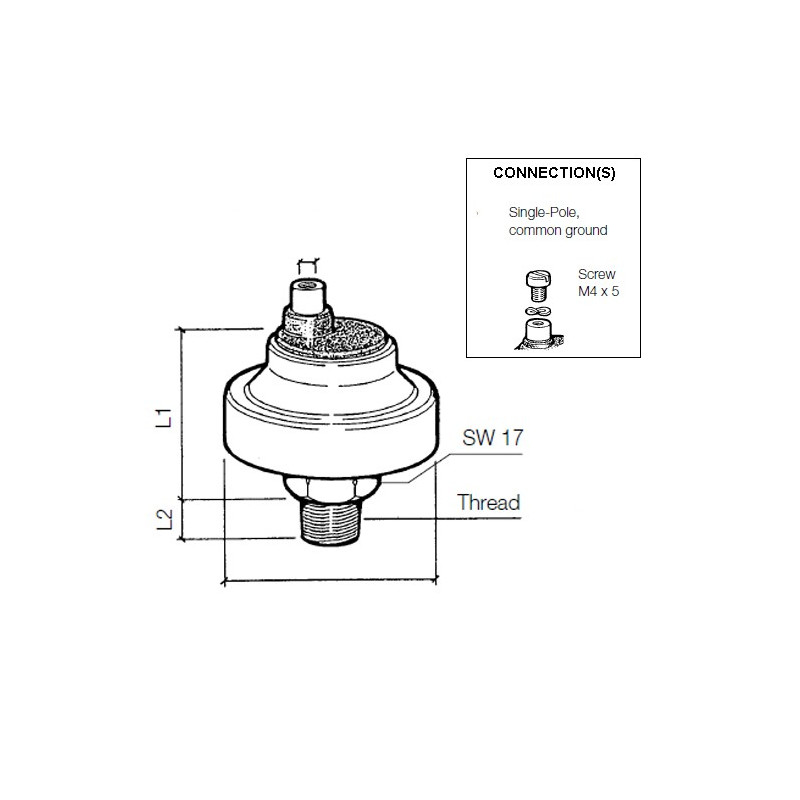 230-113-001-004C VDO Pressure Switch 0.40 Bar - M10