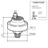 230-213-001-011C VDO Pressure Switch 12.00 Bar - 1/8-27 NPTF