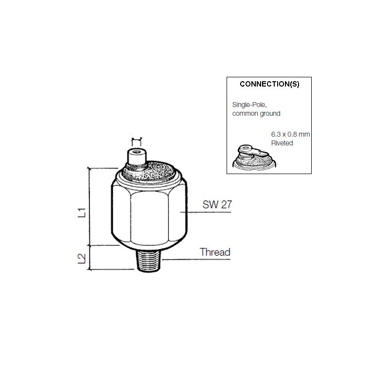 230-112-004-004C VDO Pressure Switch 2.00 Bar - M10