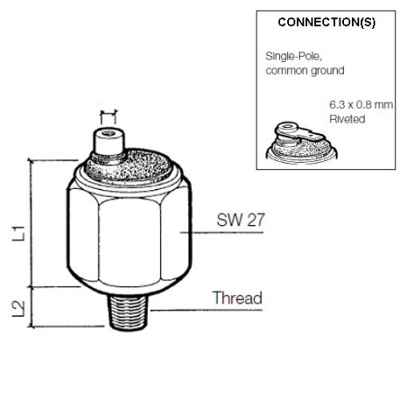 230-112-004-004C VDO Pressure Switch 2.00 Bar - M10