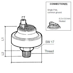 230-113-001-008C VDO Pressure Switch 5.40 Bar - M12