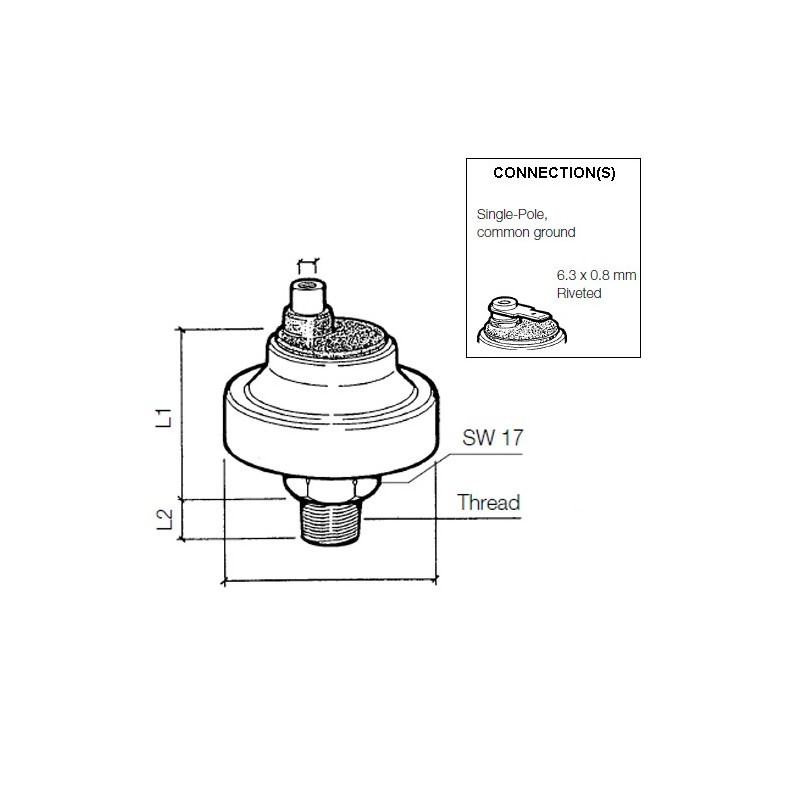 230-113-001-008C VDO Pressure Switch 5.40 Bar - M12