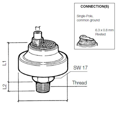 230-113-001-008C VDO Pressure Switch 5.40 Bar - M12