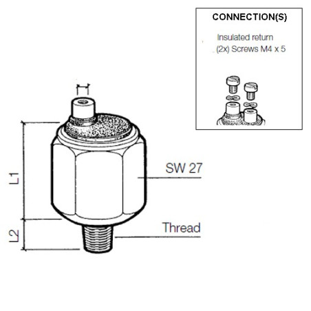 230-112-005-005C VDO Pressure switch 0.80 Bar - M10