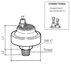 230-213-002-004C VDO Pressure switch 4.50 Bar - M10