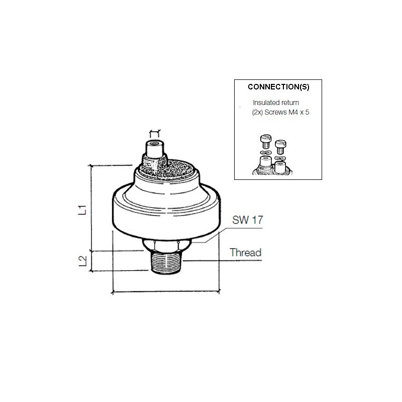 230-213-004-002C VDO Pressure switch 12.50 Bar - M14