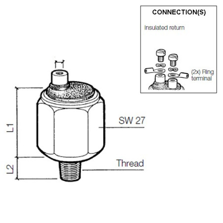 230-112-005-011C VDO Pressure switch 1.50 Bar - M10