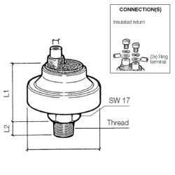 230-213-002-001C VDO Pressure Switch 7.00 Bar - 1/8-27 NPTF